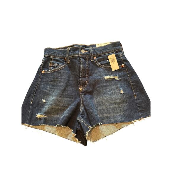 NWT Old Navy Women's Dark Blue Denim Shorts Sky-Hi A-Line Size 2 - Picture 1 of 6